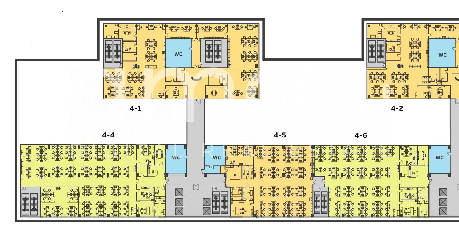 Планировка офиса 1041.4 м², 3 этаж, МФЦ «Амальтея»